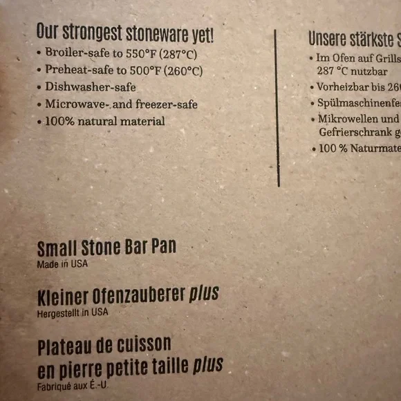 NEW IN BOX Pampered Chef Small Stone Bar Pan - Picture 3 of 5